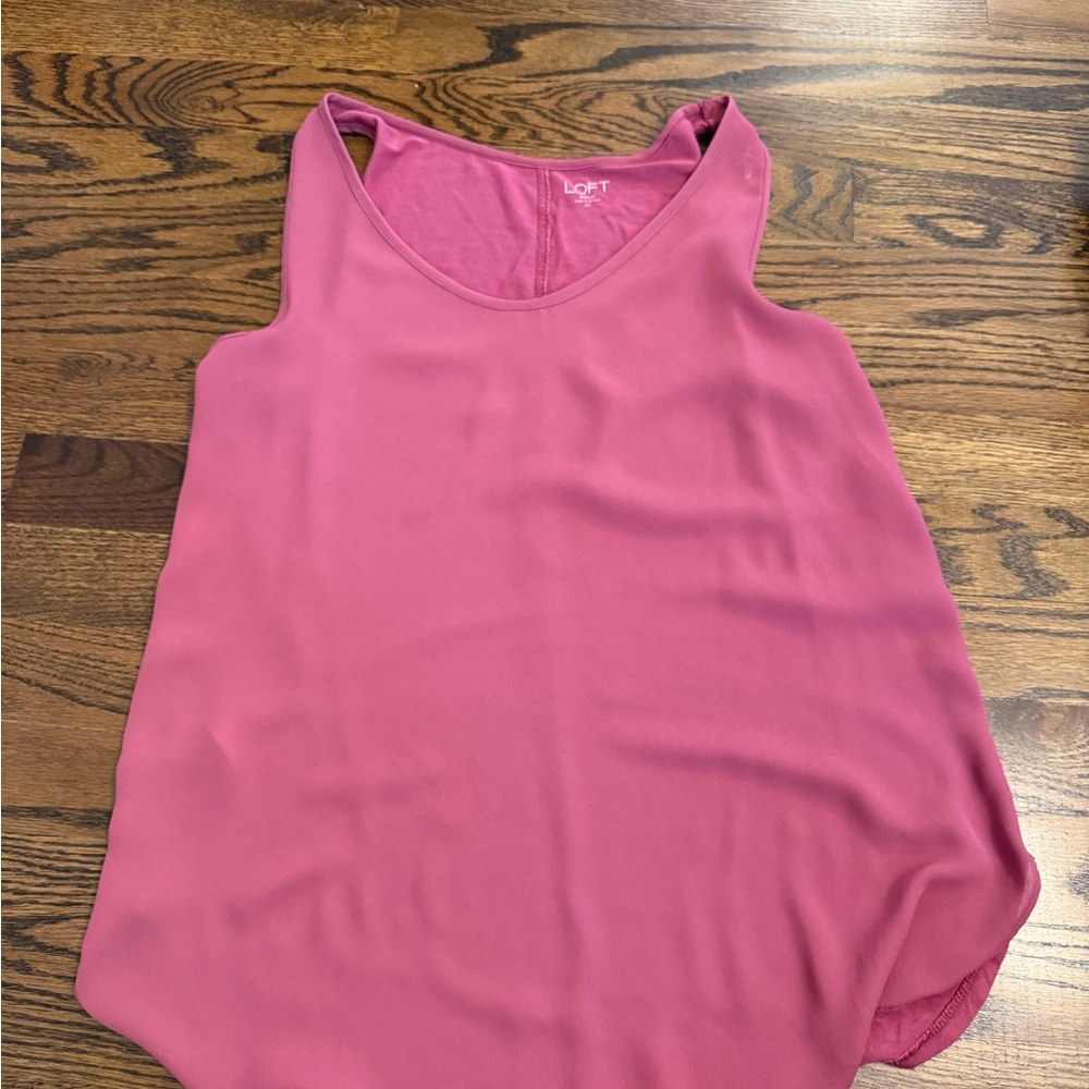 LOFT Women's Vibrant Pink Tank Top